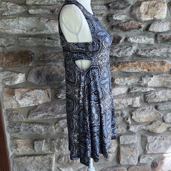 American Eagle Outfitters AEO Soft & Sexy, Dress, Cut-outs, Black Pink Paisley S - Picture 6 of 12